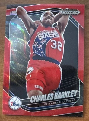 2024-25 Prizm Black Basketball Charles Barkley Red Wave Prizm 76ers Legends - Image 1 of 2
