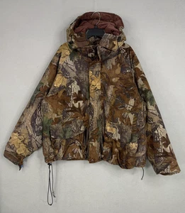 Duxbak Jacket Mens XL Camo Timber Zip Off Hooded Hunting Coat Advantage Classic - Picture 1 of 17