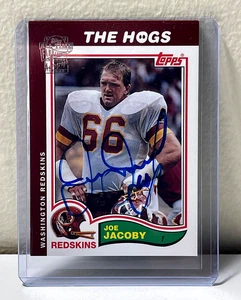 Joe Jacoby (The Hogs) Firmado 2004 Topps Favoritos de los Fans PIELES ROJAS Autógrafo Automático - Imagen 1 de 2