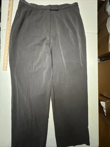 DIALOGUE Dress Pants Women’s 20W Gray Flat Front Stretch Partial Elastic Band - Picture 1 of 14