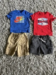 Nike Toddler  Boy T Shirts & Cargo Shorts Size 2T Lot of 4 - Picture 1 of 2