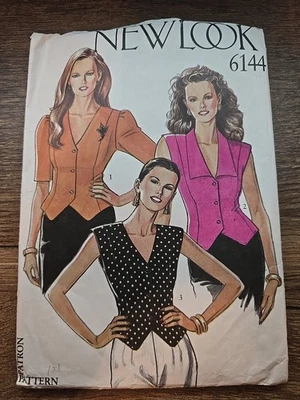 Vintage New Look Cut & Complete Sewing Pattern 6144 Misses Vest & Shirt Size 10 - Image 1 of 2