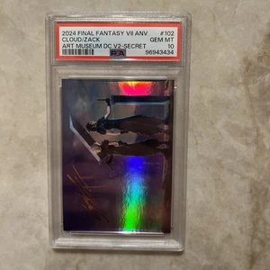 PSA 10 FINAL FANTASY VII ANNIVERSARY ART MUSEUM #102 CLOUD ZACK SECRET JAPANESE - Picture 1 of 6