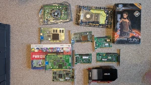 Lot Various Graphics Cards XFX FX5950 Ultra, Ageia PhYsx, Asus HD3650 AGP etc. - Picture 1 of 14