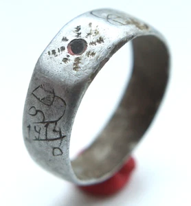 WWI Original German Patriotic Decorated Aluminium Ring (Y25-10) - Picture 1 of 5