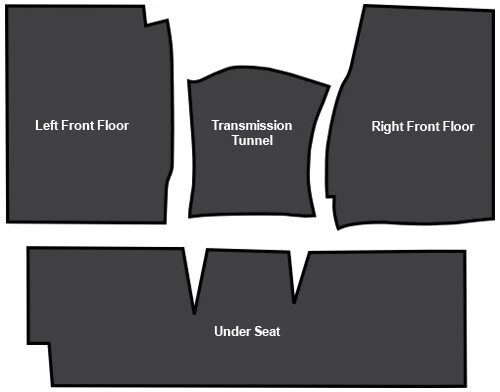 Chevrolet C10 1960-66 camioneta amortiguador de sonido 4 piezas EVA Foto 1 de 1