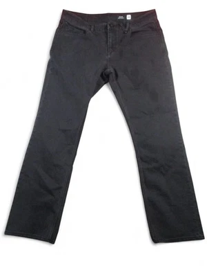 Volcom Jeans Mens 36x30 Black Solver Modern Straight Stretch Denim 5 Pocket - Image 1 of 4