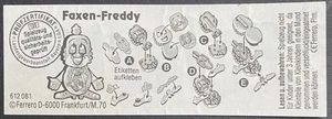 Beipackzettel Überraschungsei Faxen Freddy 612081 (O5-Ü1-12-1) - Picture 1 of 1