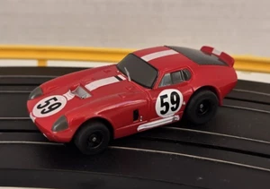 AFX TOMY TURBO SRT Red Shelby Cobra Daytona Coupe #59 HO Slot Car - Tested - Picture 1 of 10