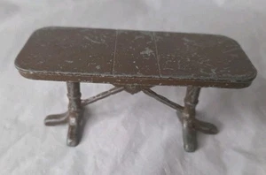 Antique Tootsie Toy Metal Dollhouse Miniature Table Used Condition Issues - Picture 1 of 15