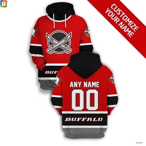 [Youth Size] Custom Name And Number Buffalo Sabres Hoodie Hockey Team Xmas Gift - Bild 1 von 5