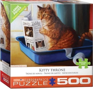 Eurographics jigsaw puzzle;  Kitty Throne by Lucia Heffernan;  500 pcs - Picture 1 of 3