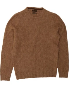 MASSIMO DUTTI Womens Crew Neck Jumper Sweater UK 12 Medium Brown DG12 - Picture 1 of 4