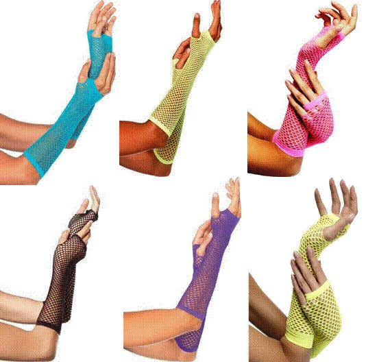 1980S 80'S POP ROCK STAR PUNK MADONNA LARGO DISFRAZ SIN DEDOS GUANTES DE RED Foto 1 de 2