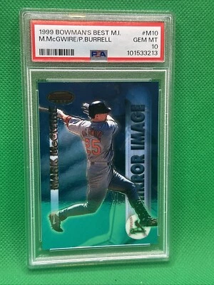 Bowman’s Best Mirror Images 1999 Mark McGwire PSA 10 Low Pop 🔥🔥tarjeta enferma Foto 1 de 2