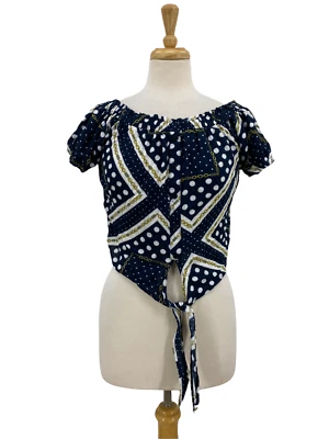 Cotton On Women's Pullover Chain Print Casual Tops Blouse Short Sleeve Small S - Изображение 1 из 4