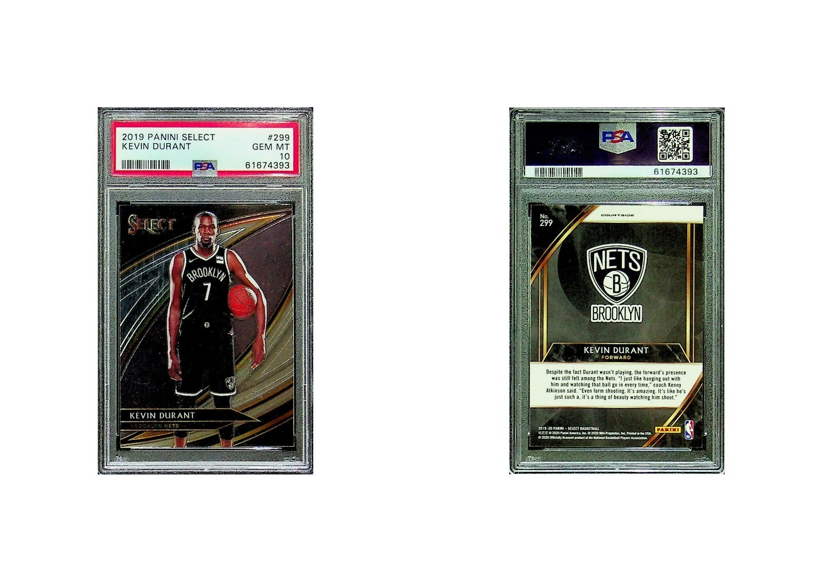 PSA 10 KEVIN DURANT 2019 PANINI SELECT Card #299