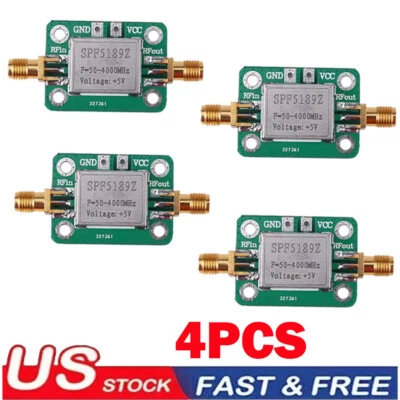 4PACK LNA 50-4000 MHz RF Low Noise FM Amplifier Signal Receiver SPF5189 NF 0.6dB - Image 1 of 4