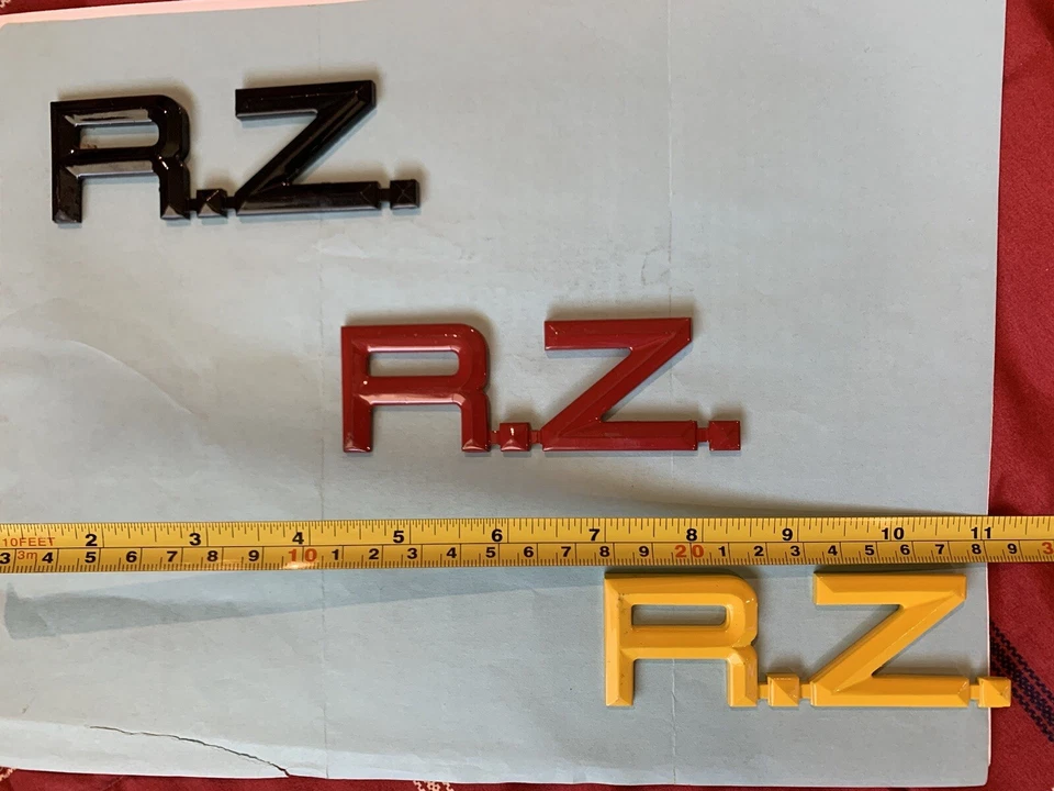3 RARE Alfa Romeo OE RZ Rear Trunk Emblem Boot Lid Badge Logo Blk Red Il Mostro - Image 1 of 4