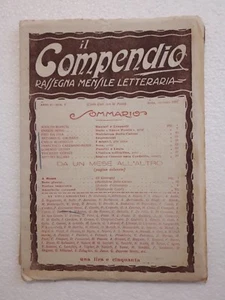 Il Compendio rassegna mensile Letteraria n.1 anno 1923  - Picture 1 of 2