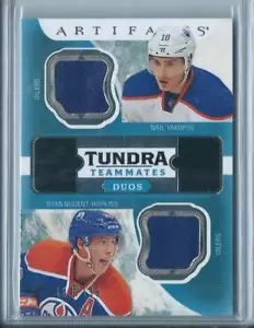 2016-17 UD Artifacts Nail Yakupov Ryan Nugent-Hopkins RELIC DOPPIA MAGLIA 184/199 - Foto 1 di 1