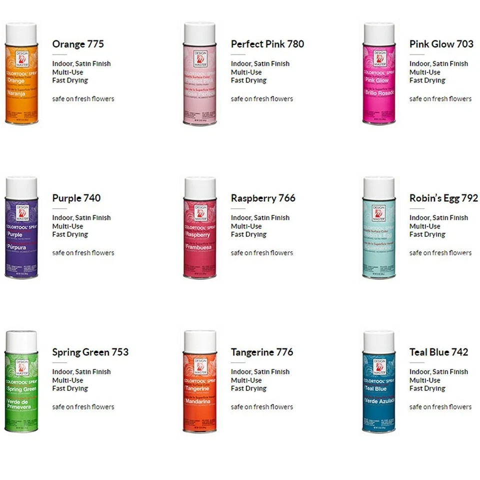 Design Master Colortool Spray Paint For Fresh Flowers (Choose Color)