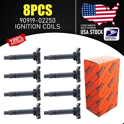 Set of 8 High Performance Ignition Coil For 2006 Lexus GS300 3.0L V6 90919-02250 - Image 1 of 4