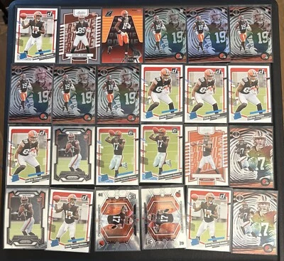 Cleveland Browns 44 Card Lot - Color,Inserts,Rookies - Chubb,Watson,etc - Image 1 of 2