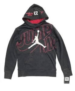 Nike Air Jordan Jumpman Elevated Black Acid Wash Hoodie Boys Medium 5/6Years $50 - Picture 1 of 7