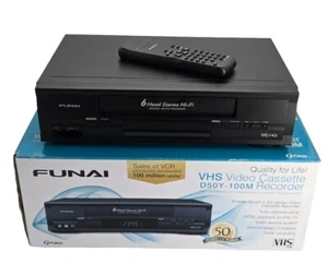 VHS Videorecorder Funai D50Y-100M 6 head HiFi SP/LP In Ovp Und Fernbedienung  - Bild 1 von 7