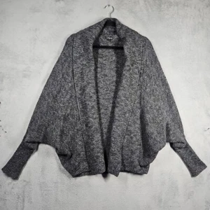 Express Oversized Sweater Cardigan Long Bat Wing Slv Open Front Wool Knit Sz S - Picture 1 of 11