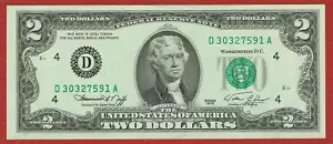 1976 Cleveland FRN 2 $ FR#1935-D CH CU - Bild 1 von 2