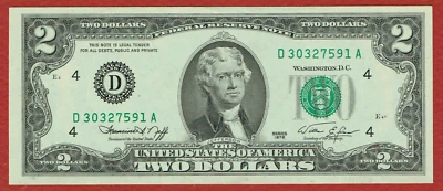 1976 CLEVELAND FRN $2 FR#1935-D CH CU - Image 1 of 2