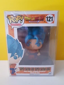 POP n°121 SUPER SAIYAN GOD / GOKU + Boite protection Dragon Ball Z ResurrectionF - Imagen 1 de 6