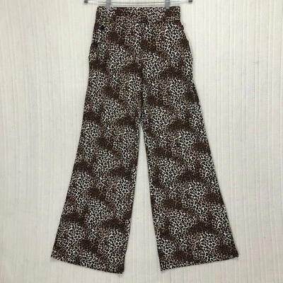 Pantalones de pierna ancha con estampado de leopardo pantalones de cintura alta Robert Louis para mujer talla 12 Foto 1 de 4