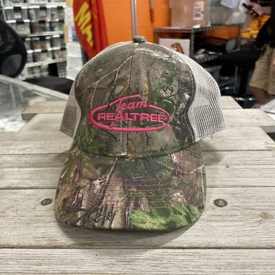 EUC Women's Girls Camo & Pink Mesh Back Team Realtree Baseball Hat Hunting Sun - Image 1 of 3