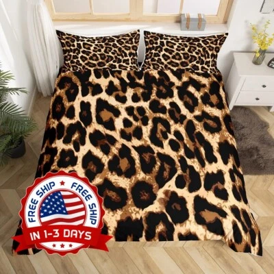 Juego de funda nórdica con estampado de guepardo paradecoración dehabaciones - Изображение 1 из 4