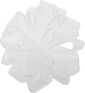Gauze spring wired edge ribbon-movable decoration, white - Picture 1 of 1