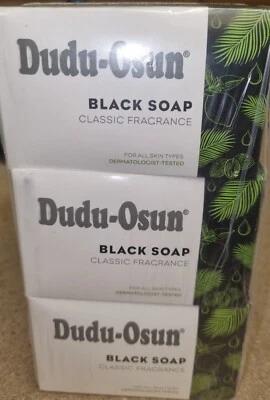 6 x DUDU OSUN African Black Soap SCHWARZE SEIFE Duftnote Sandelholz - Bild 1 von 4