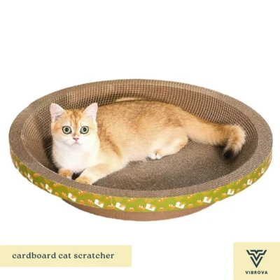 Cardboard Cat Scratcher | Bowl-Shaped Corrugated Lounge for Scratching Cats - Image 1 of 4
