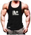 Train Hard Vest Gym Clothing Bodybuilding Training Workout MMA Gymwear Tank Top