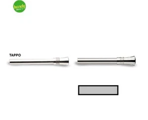 BASTONE ANGELO CARILLO PER TENDA NICKEL LUCIDO DECORI TAPPO 110/200 CM Ø16/19 MM - Foto 1 di 1
