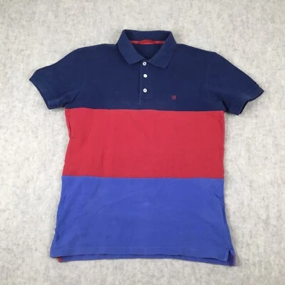 Carolina Herrera Polo Shirt Mens Size Medium Multicolor Stripe SS Cotton Faded - Image 1 of 4