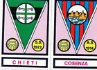 Shield Chieti Cosenza Figurine Calciatori Panini 1967 1968 With Tissue Hitch