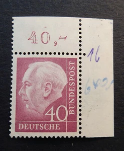 Bund, 188 ** Heuss Eckrand Ecke 2 postfrisch ungefaltet geprüft Schlegel - Bild 1 von 2