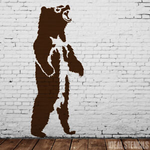 Grizzly Bear STENCIL Home Wall Decor Painting XS - Life Size Art Craft Reusable