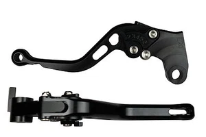 BLACK AERO SHORT MOTORCYCLE CLUTCH BRAKE LEVERS for TRIUMPH SPEED FOUR 2003-2004 - Picture 1 of 7
