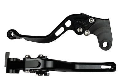 BLACK AERO SHORT MOTORCYCLE CLUTCH BRAKE LEVERS for Aprilia RSV Mille/R 2004-08 - Image 1 of 4