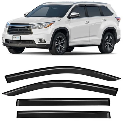 Parasoles de lluvia protectores de viento para Toyota Highlander 2014-2019 Foto 1 de 4