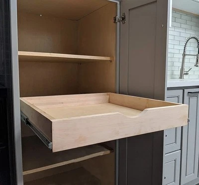 Cajonera de madera organizadora extraíble debajo del gabinete estante deslizante bandeja desplegable Foto 1 de 4